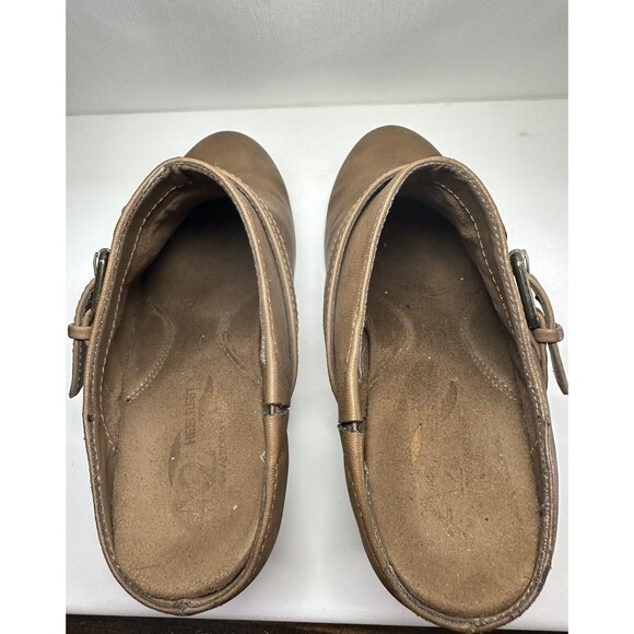 A2 By Aerosoles Tan Leather Slip On Mule Clogs Women's SIZE 8.5 - Picture 5 of 7